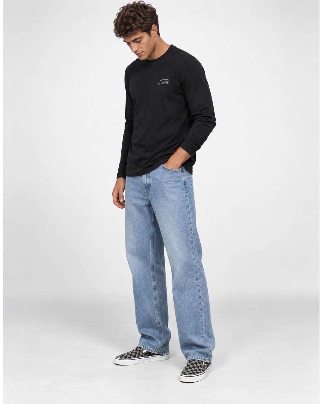 Oxbow Black Long Sleeve T-shirt S2tagtan for men