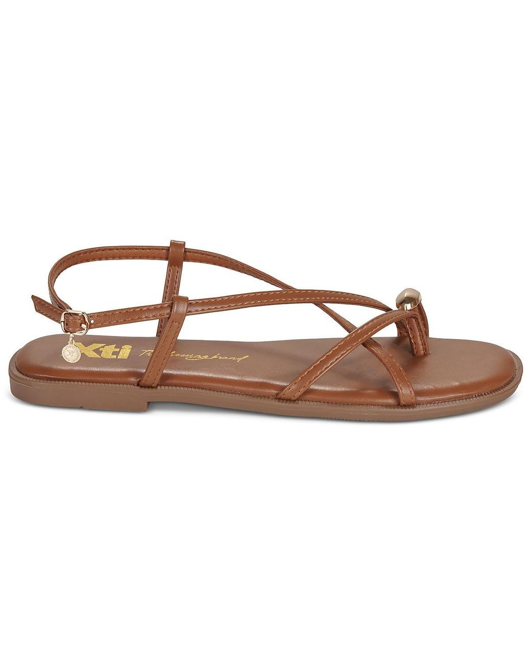 Xti Brown Flat Sandals 145358