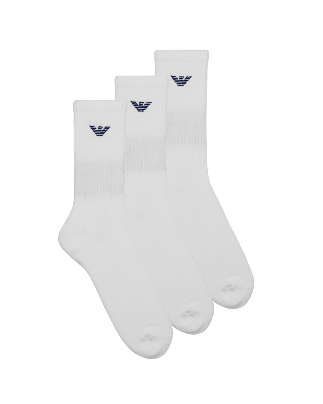 Emporio Armani White Sports Socks Cc300-303133 for men