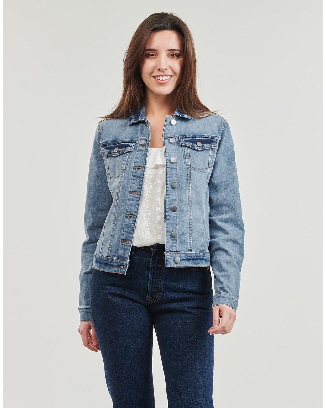 Vila Blue Denim Jacket Vishow