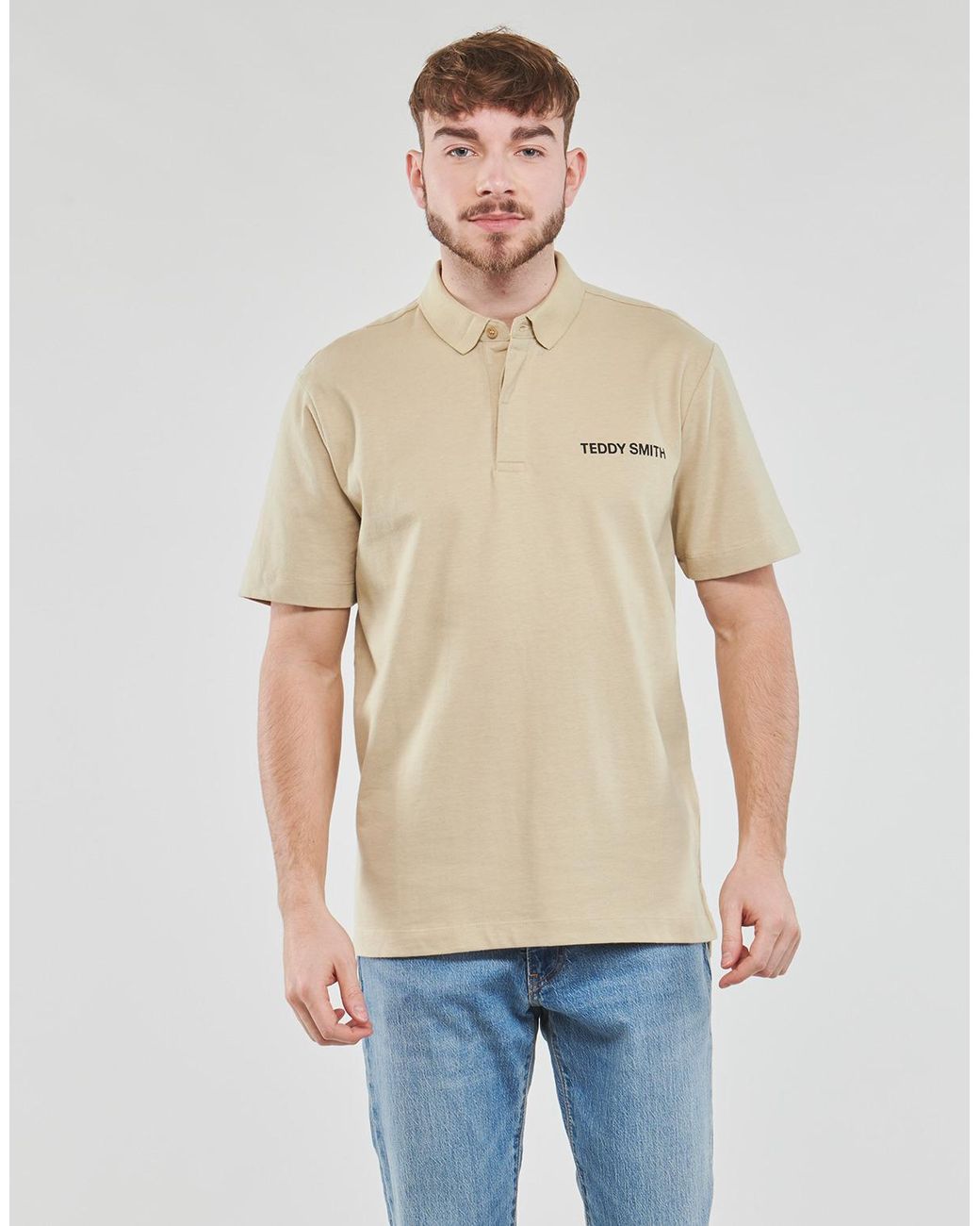 Teddy Smith Natural Polo Shirt P-ray Mc for men