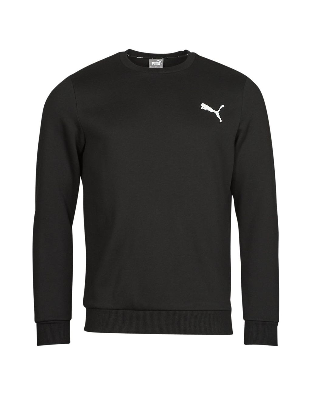 PUMA Black Ess Crew Sweat Fl Sweatshirt for men