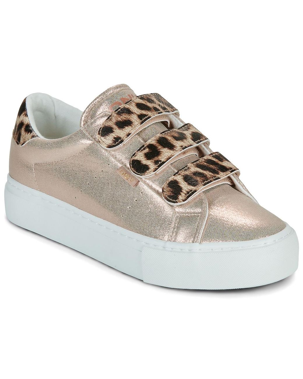 ONLY Gray Shoes (trainers) Onldonna Pu Metallic Velcro