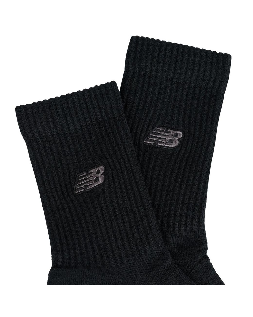 New Balance Black Sports Socks Active Premium Crew 3 Pack