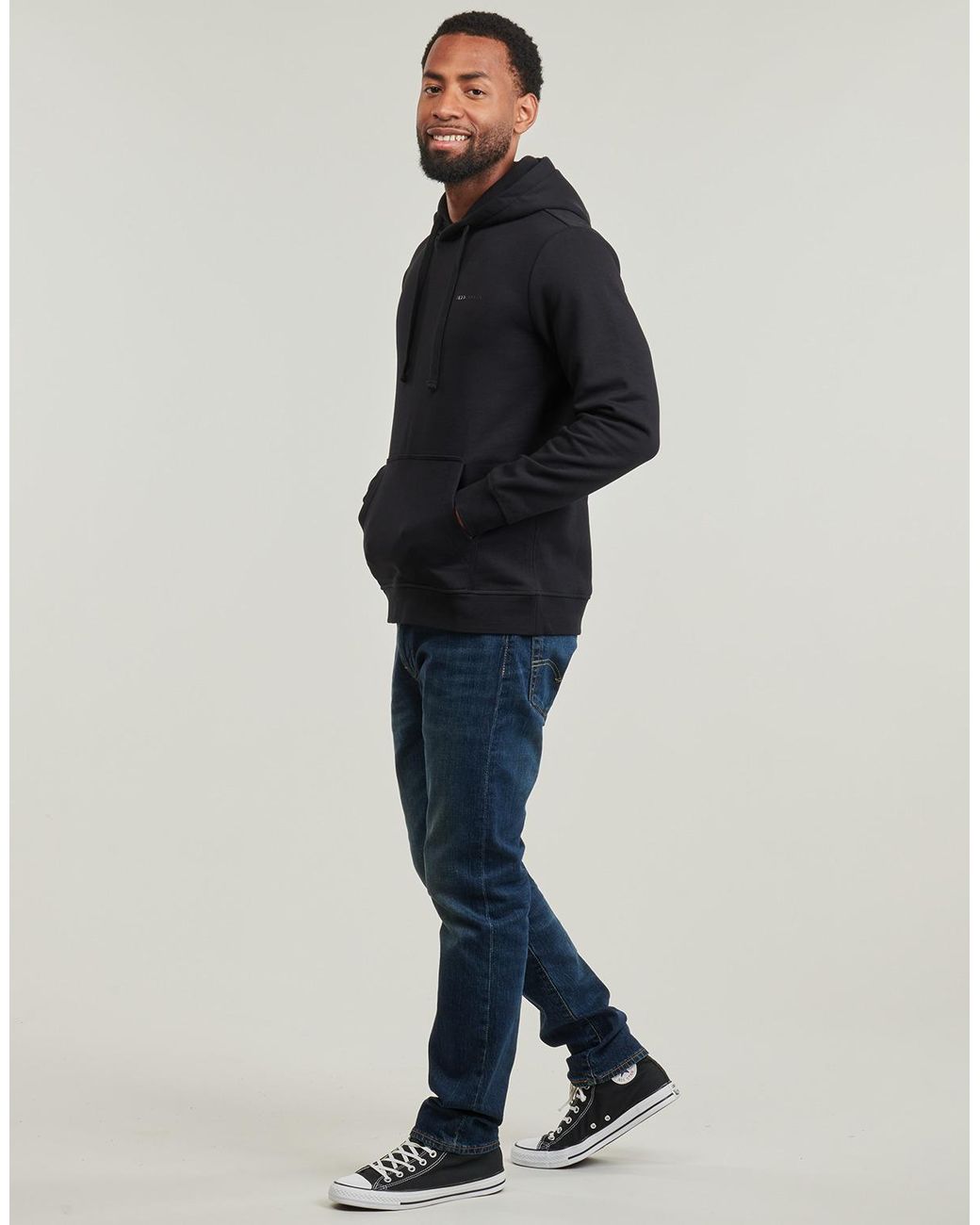 Teddy Smith Black Hoodies Nark Hoody for men
