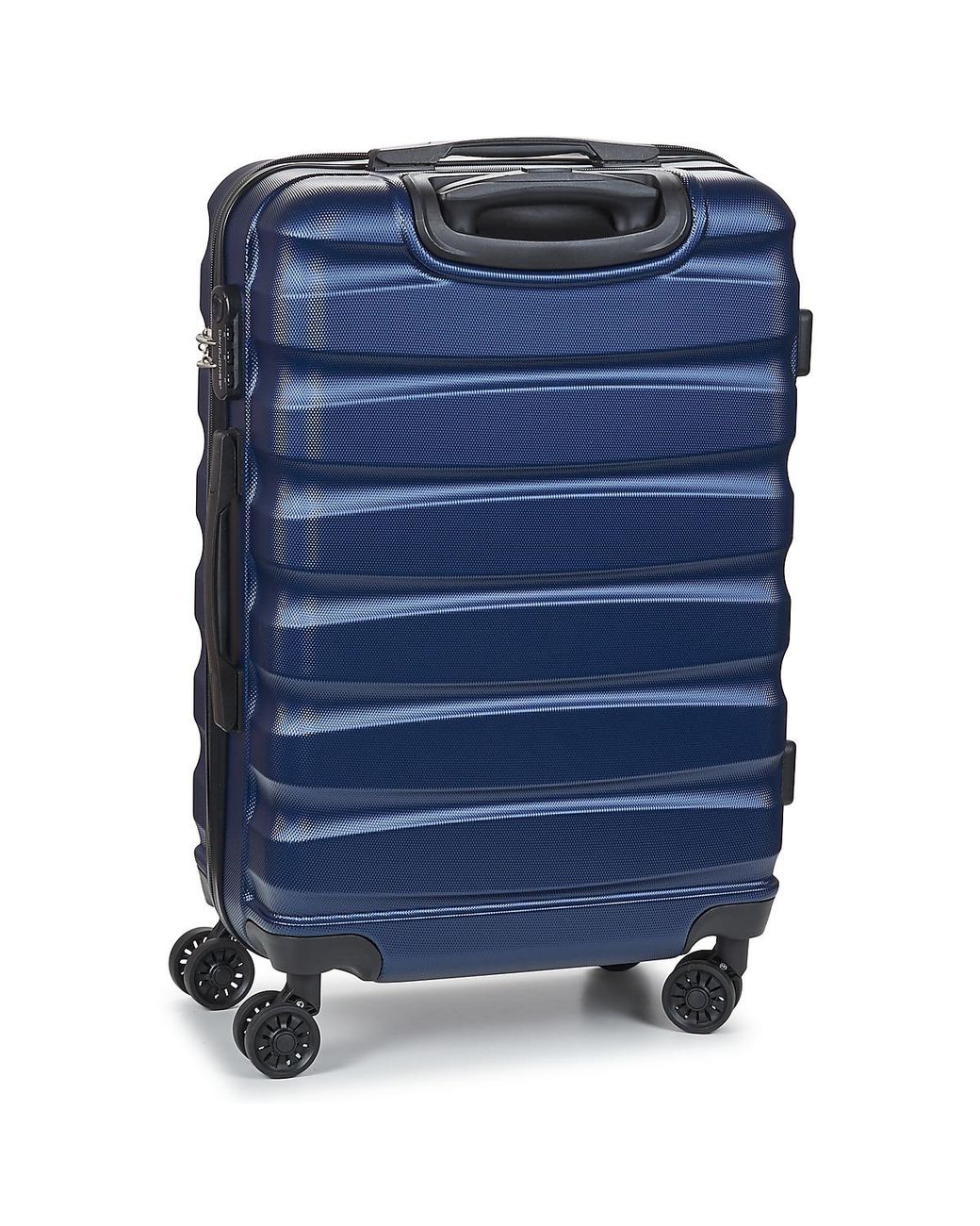 David Jones Blue Hard Suitcase Chauvettini 65l Medium