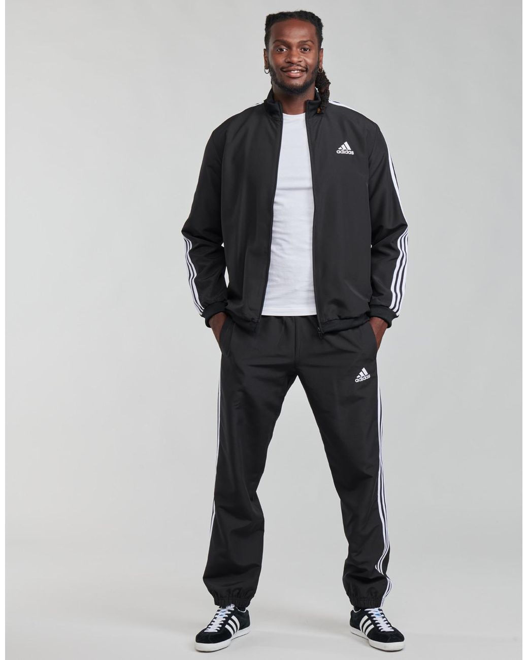 Mens Clothing Activewear adidas M 3s Wv Tt Ts Tracksuits in Black for Men gym and workout clothes Tracksuits and sweat suits 