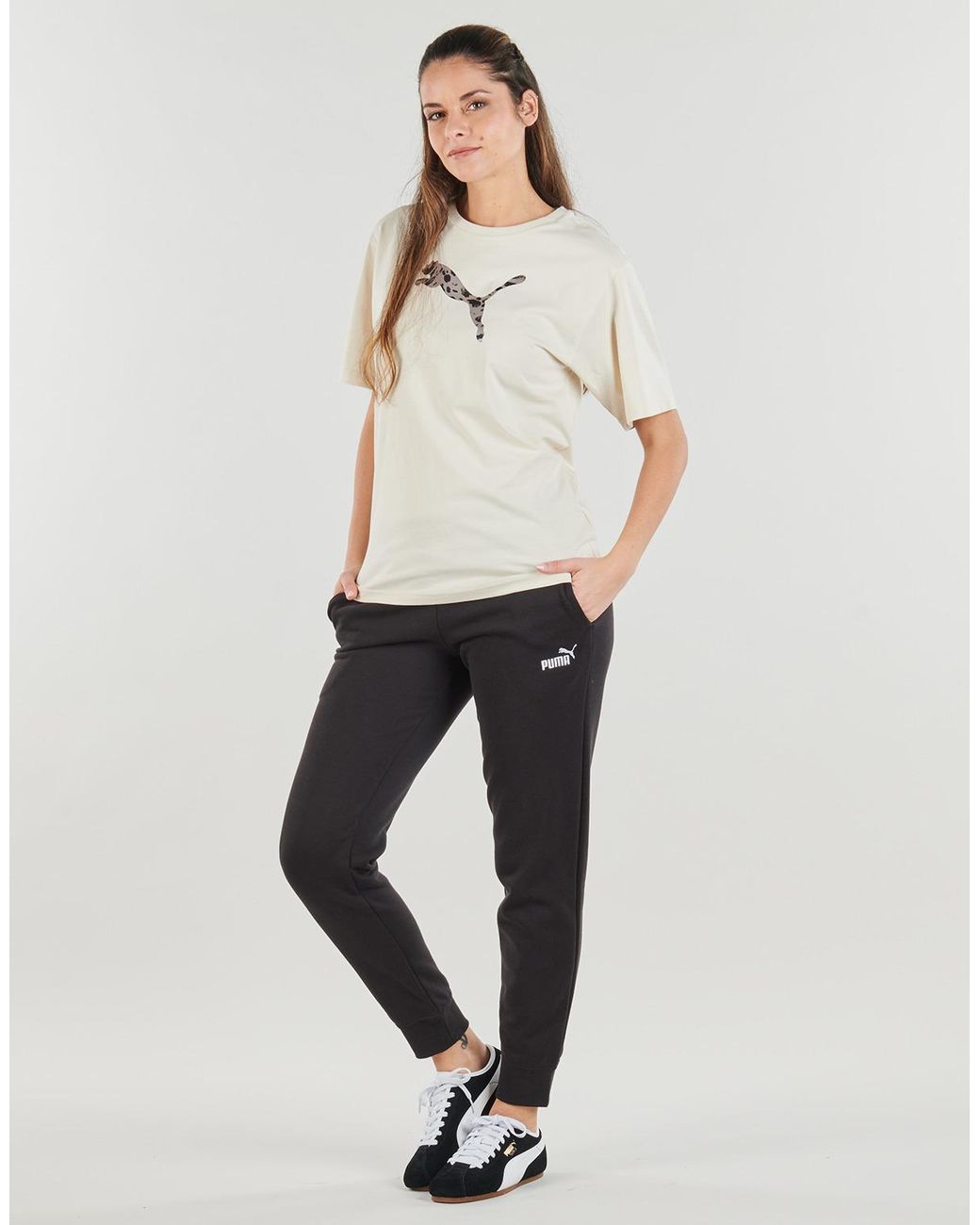 PUMA Black Tracksuit Bottoms Ess Small No. 1 Logo Sweatpants Fl Cl