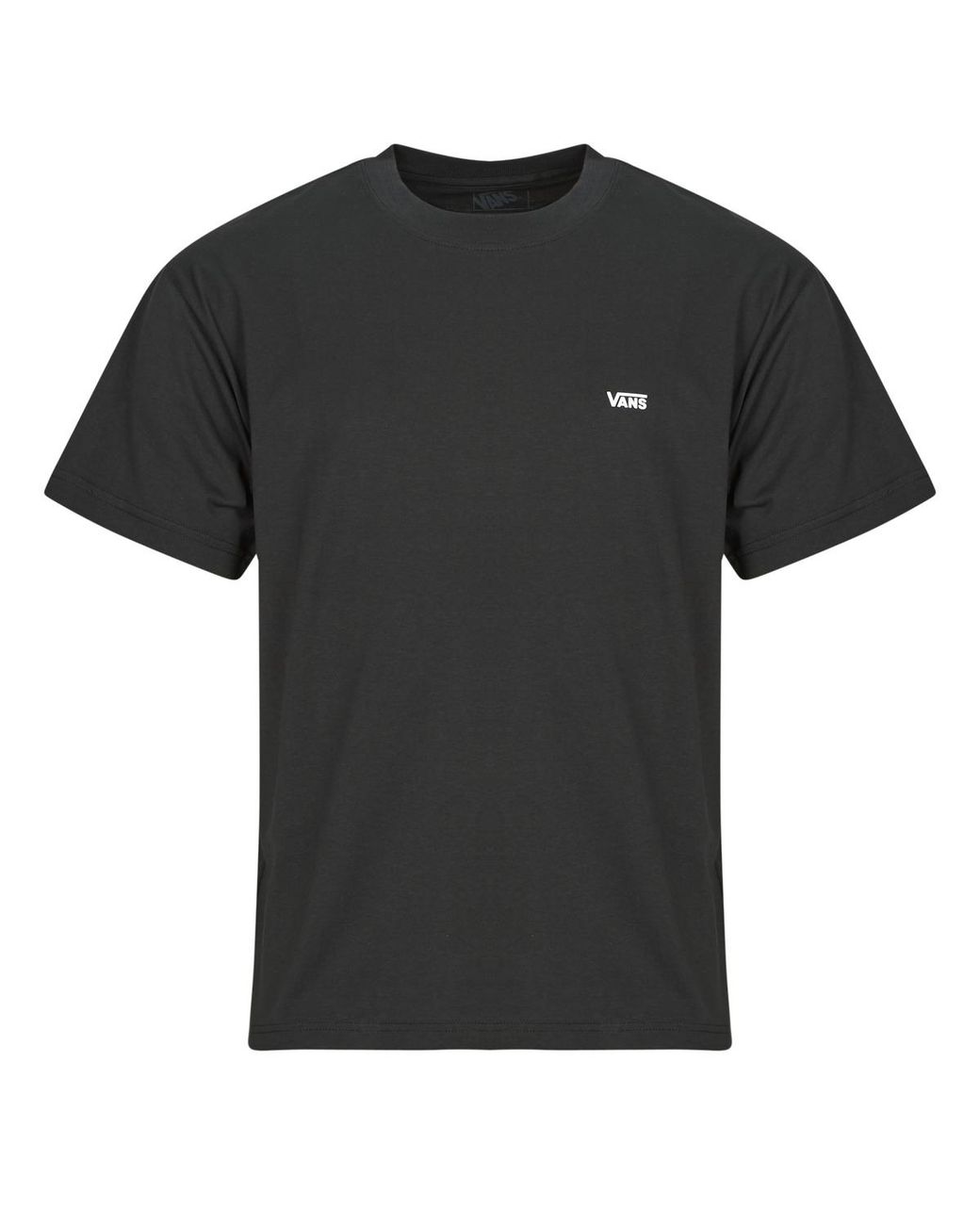 Vans Black T Shirt Left Chest Ss for men