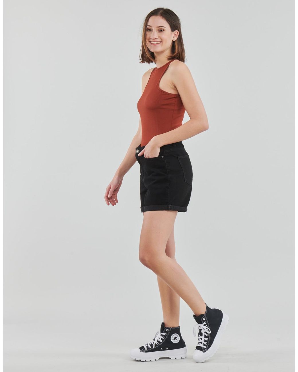Noisy May Black Nmsmiley Shorts