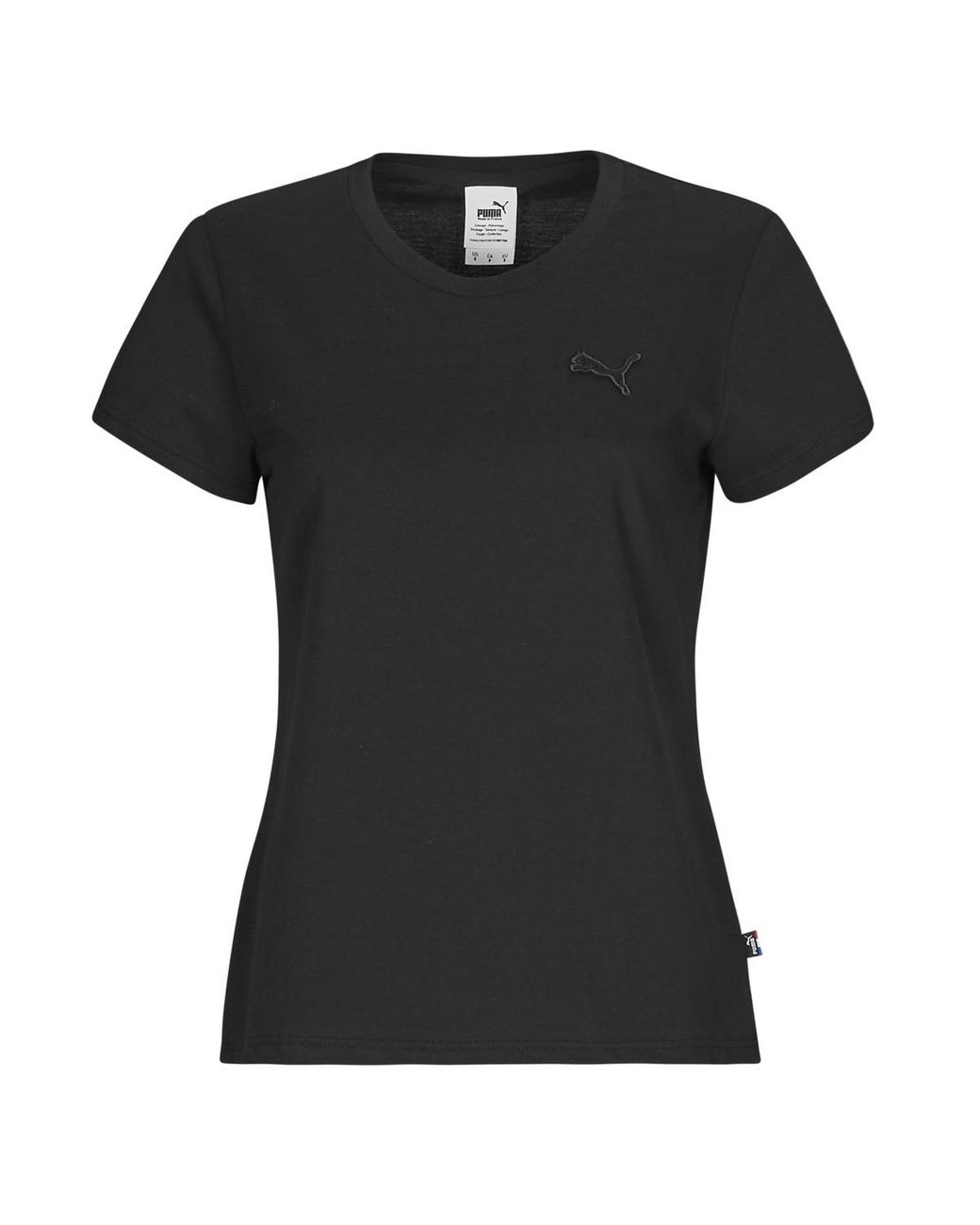 PUMA Black T Shirt Tee W Mif Badge Brode