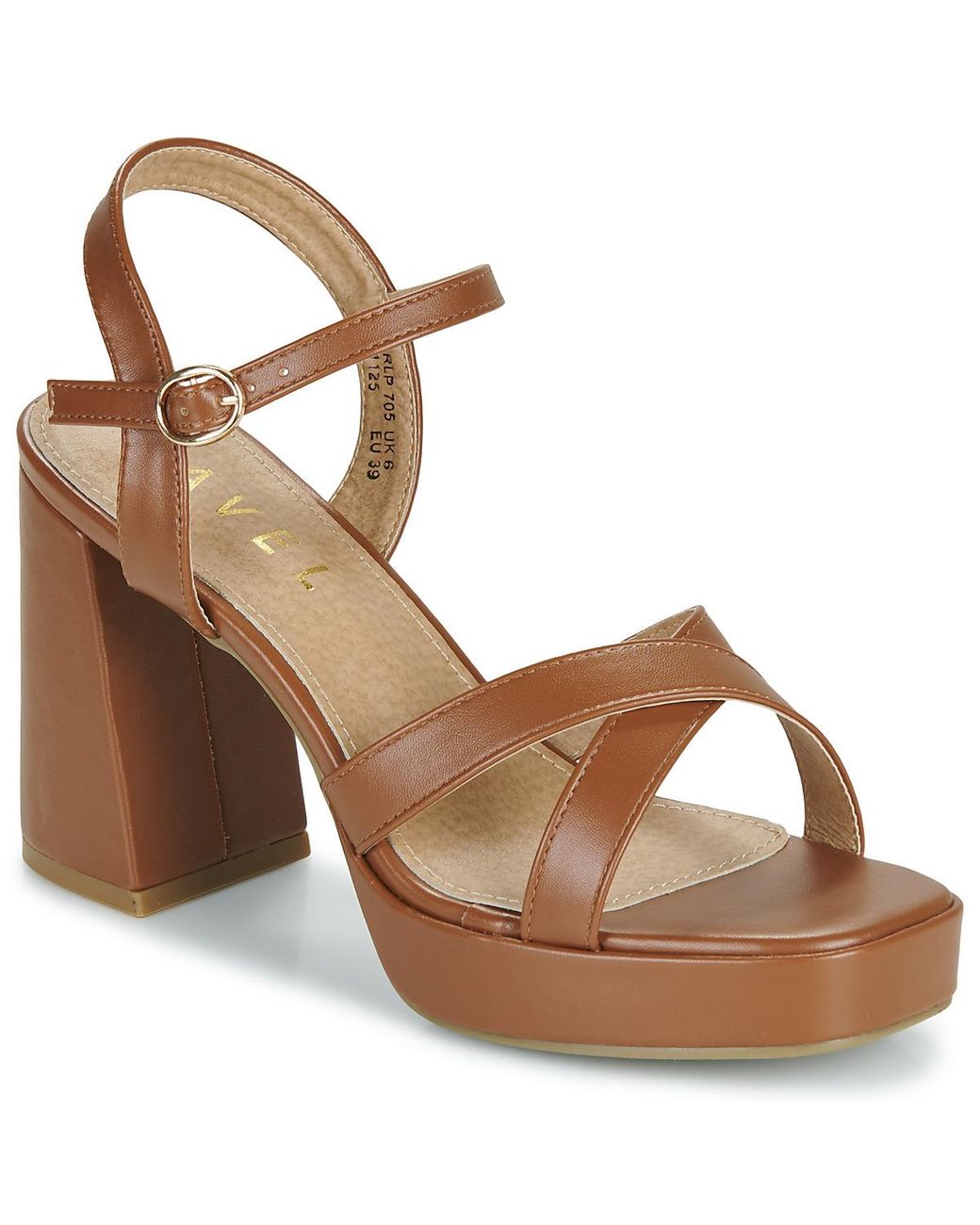 Ravel Brown Heeled Sandals Farran