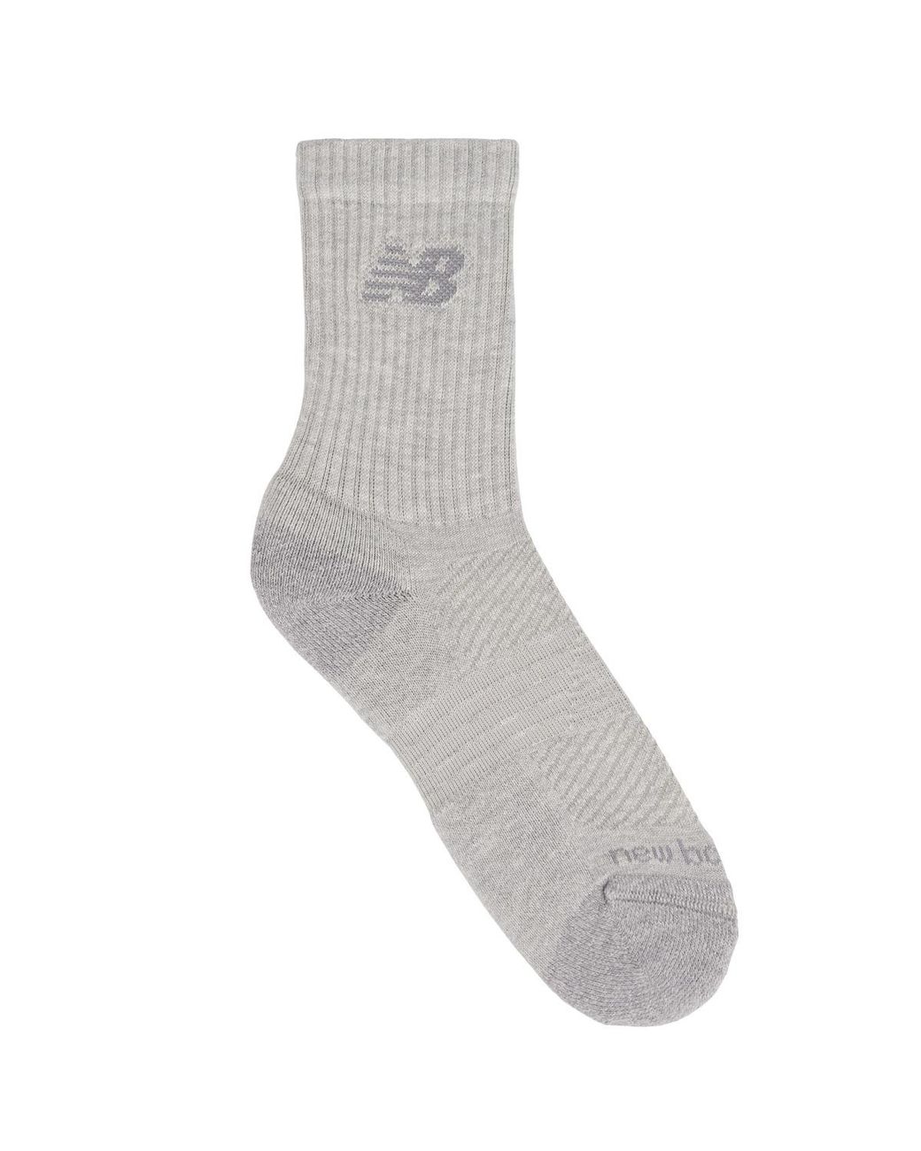 New Balance Gray Sports Socks Active Crew Socks 3 Pack