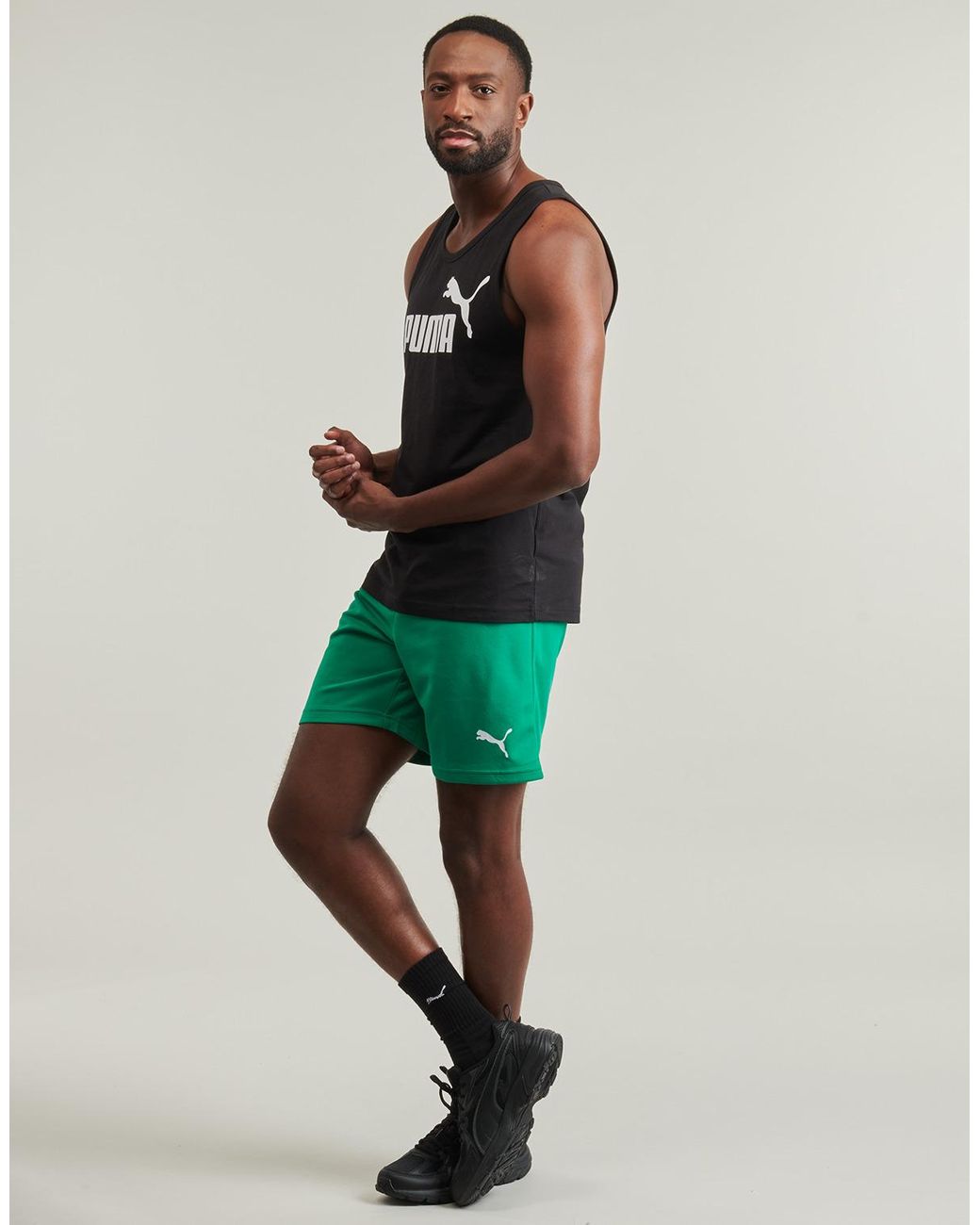 PUMA Black Tops / Sleeveless T-shirts Ess No. 1 Logo Tank for men