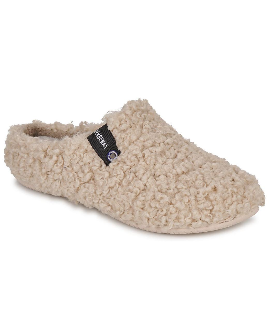 Verbenas Natural Flip Flops York Curly
