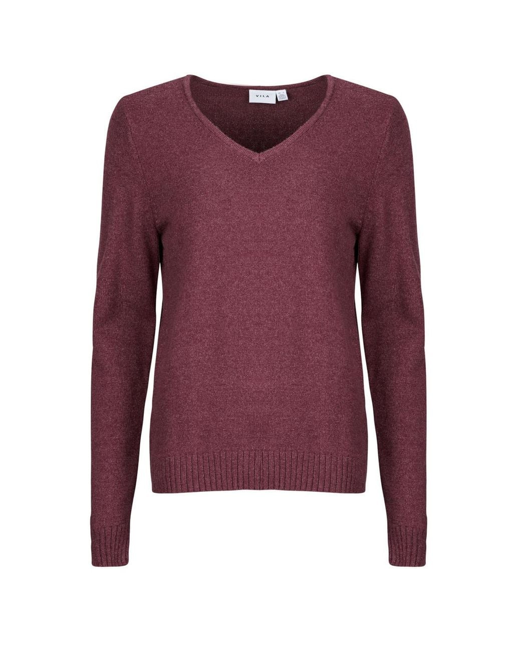 Vila Purple Sweater Viril V-neck L/s