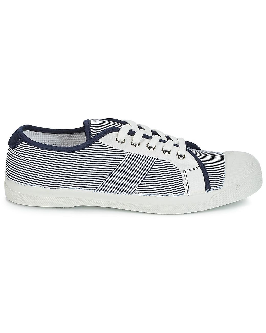 Bensimon Blue Tennis Fines Rayures Shoes (trainers)