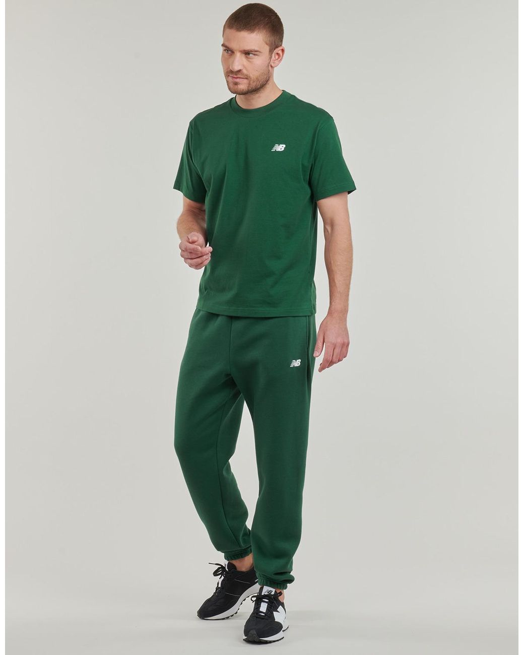 New Balance Green T Shirt Small Logo Jersey Tee for men