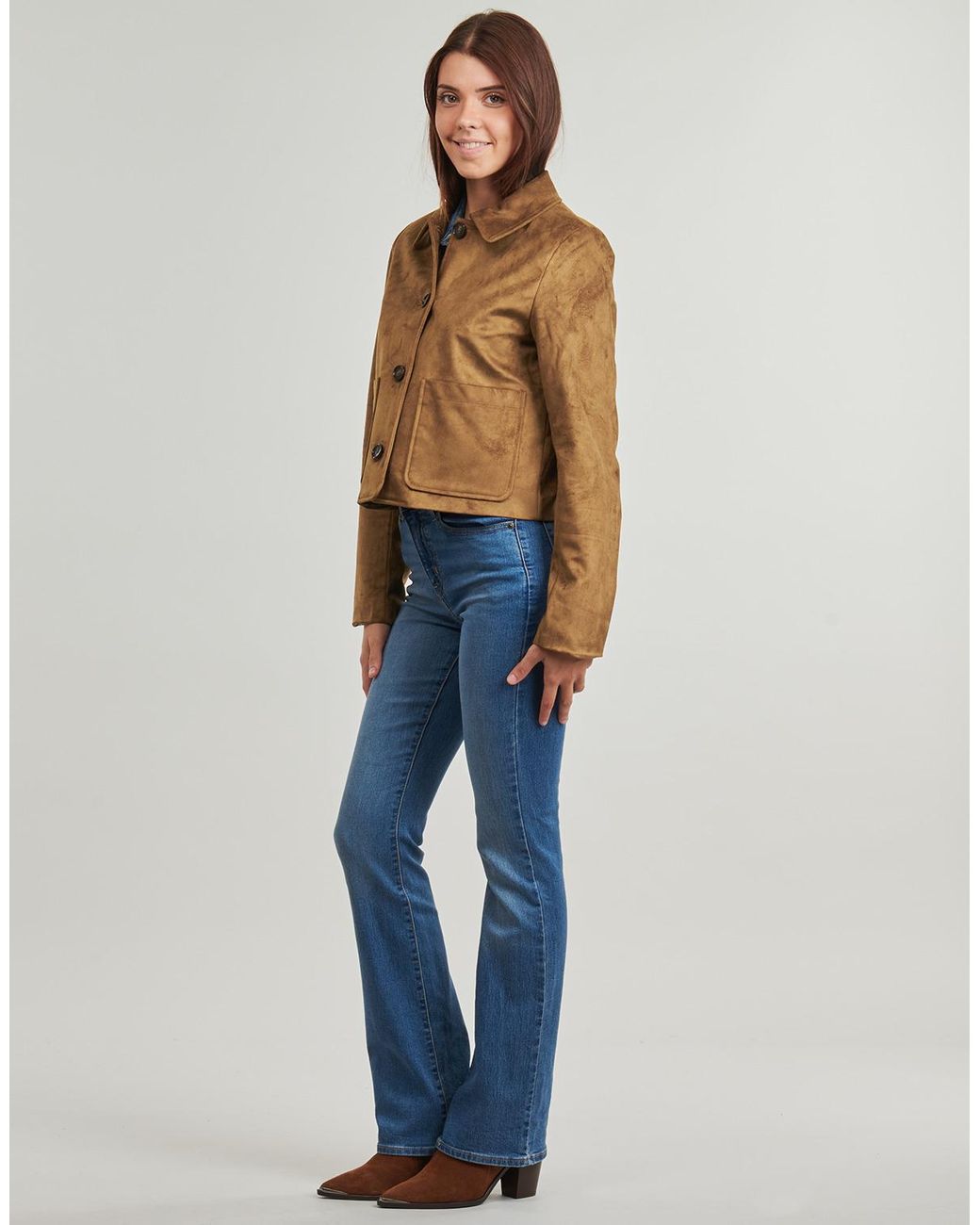 ONLY Green Jacket Onltulip Life Faux Suede