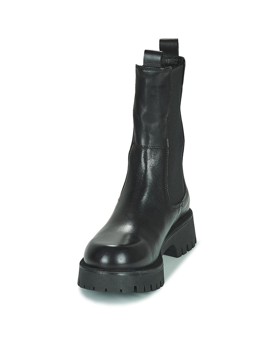 Jonak Leather Ridle Mid Boots in Black - Lyst