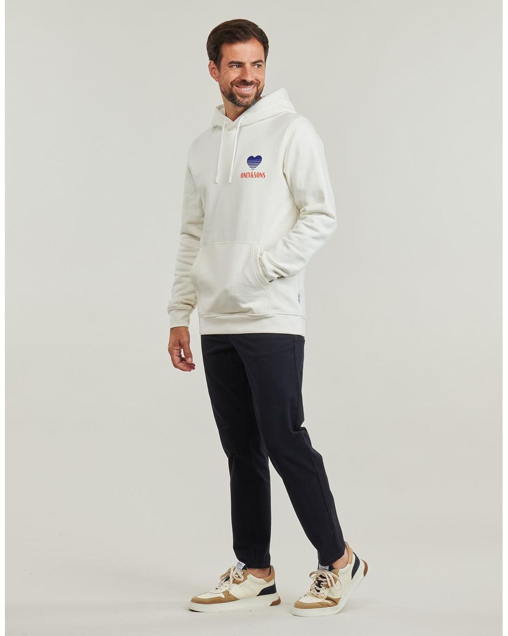Only & Sons Blue Hoodies Onsaugusto for men