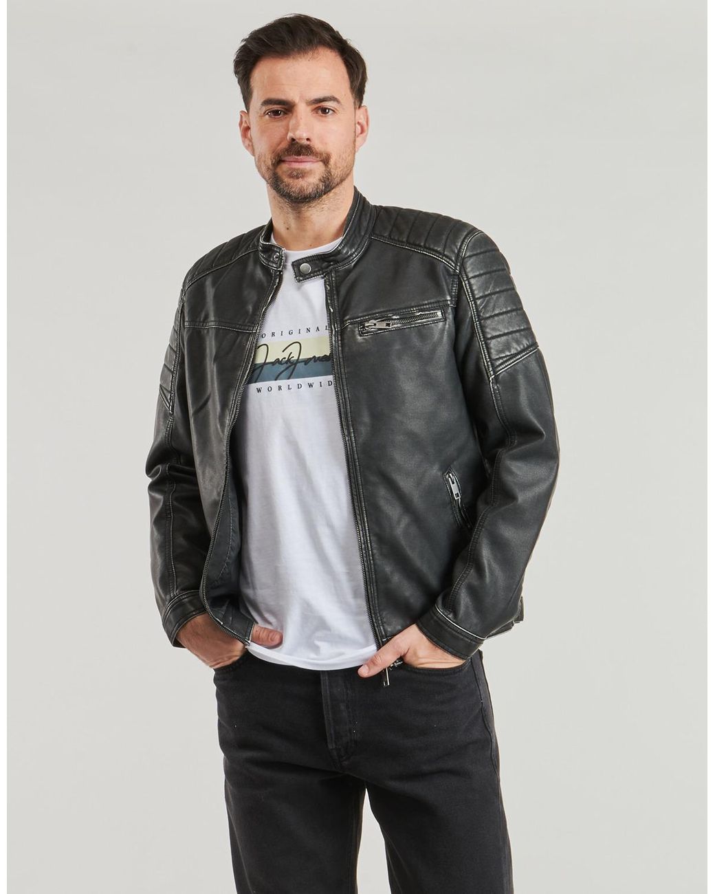 Jones Core Leather Jackets Jack And Jones Mens Bomber Jacket Jack