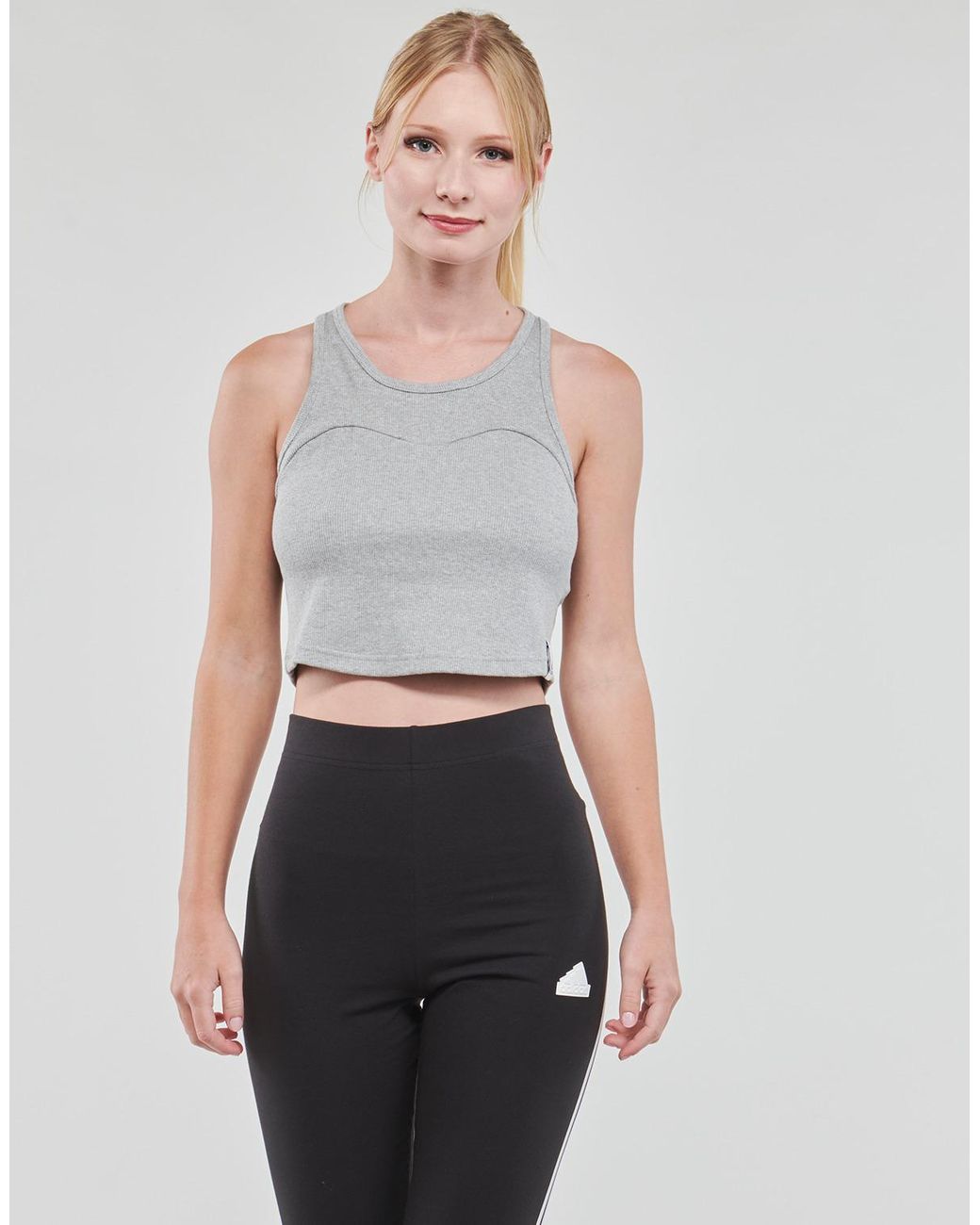 Adidas Gray Tops / Sleeveless T-shirts Lng Rib Tank