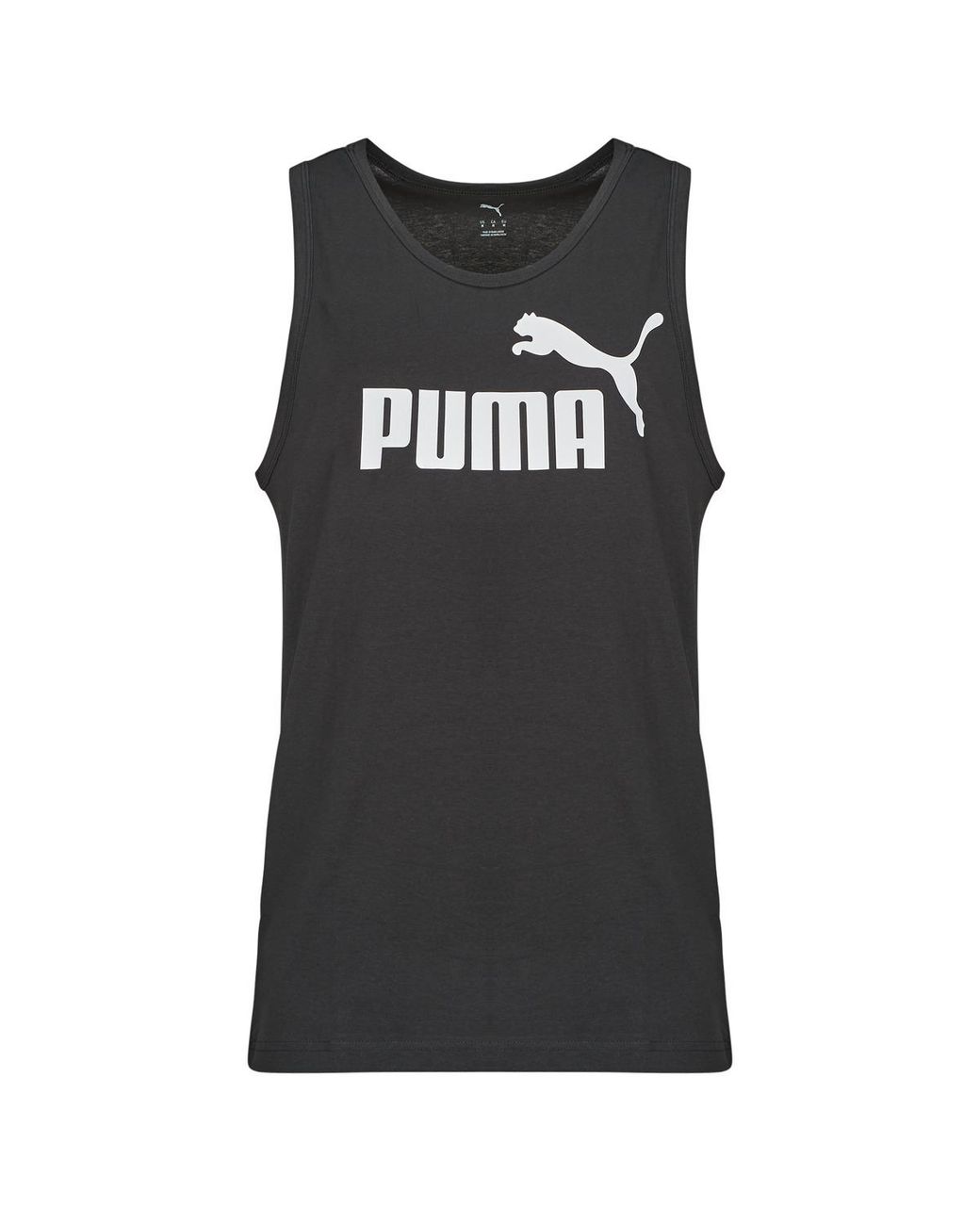PUMA Black Tops / Sleeveless T-shirts Ess No. 1 Logo Tank for men