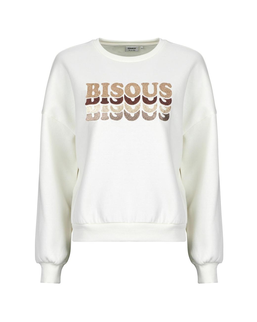 ONLY White Sweatshirts Onladele L/s O-neck
