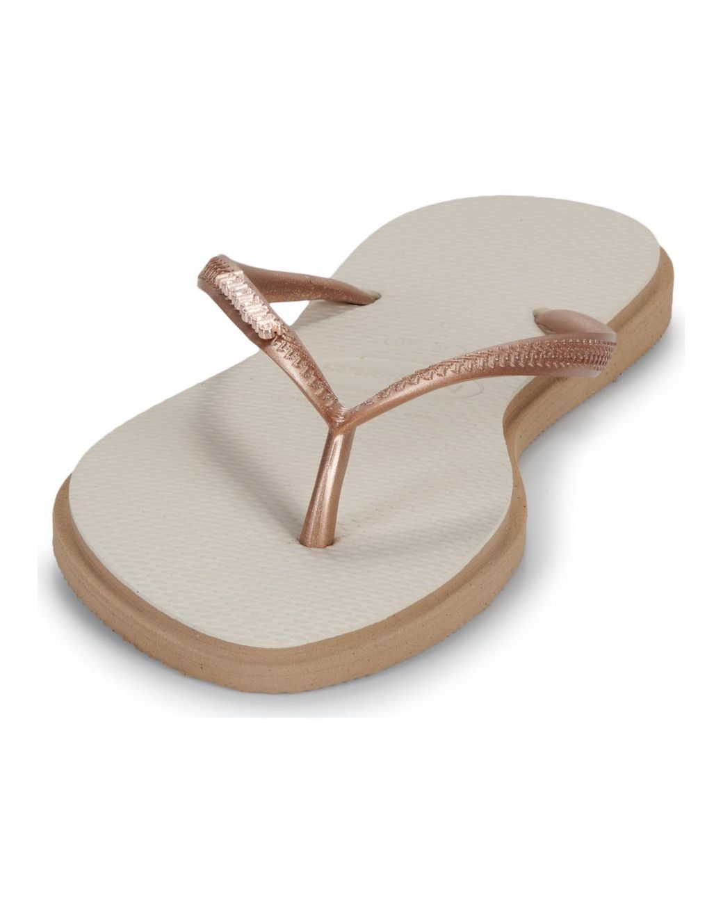 Havaianas White Flip Flops / Sandals (shoes) Slim Point