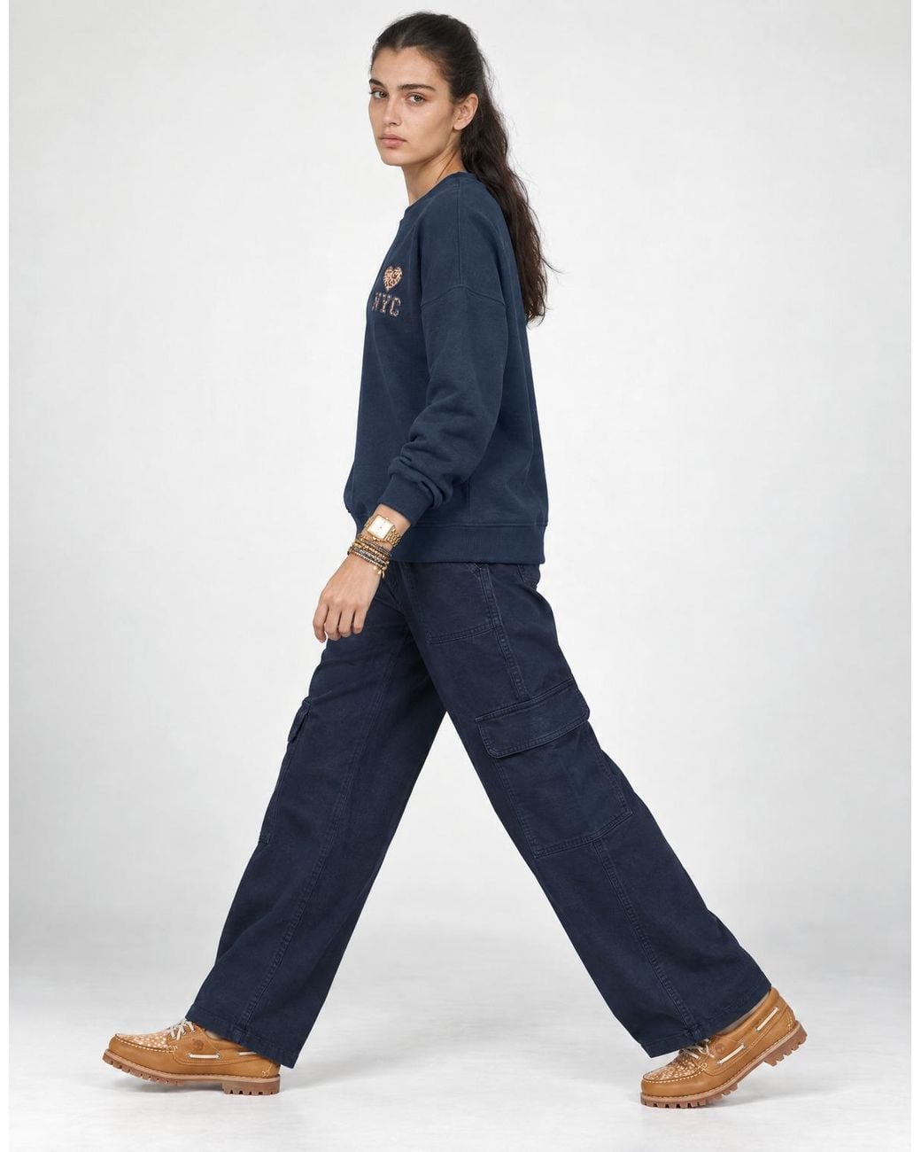 ONLY Blue Sweatshirts Onllise L/s O-neck Print