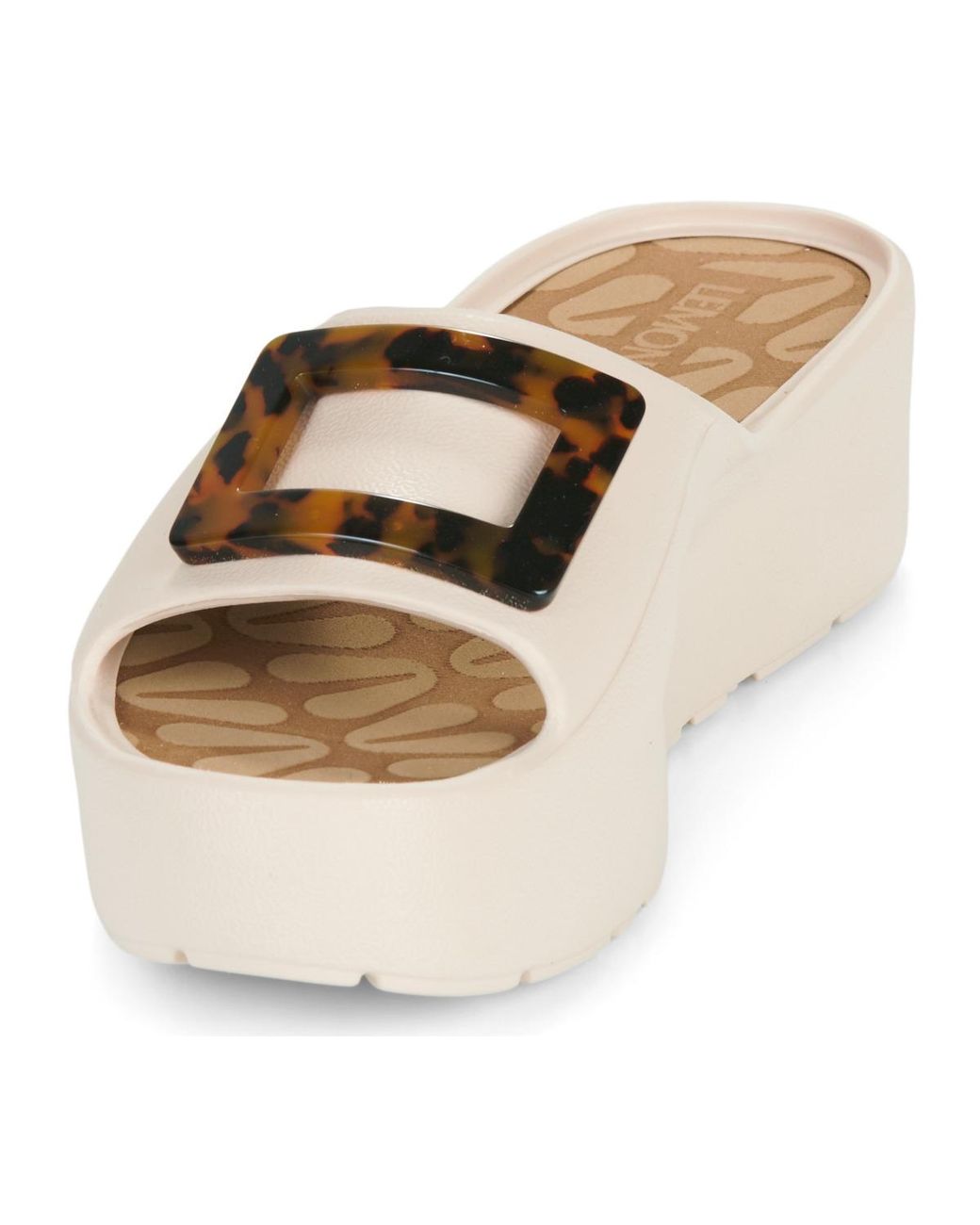 Lemon Jelly Natural Flat Sandals Samira