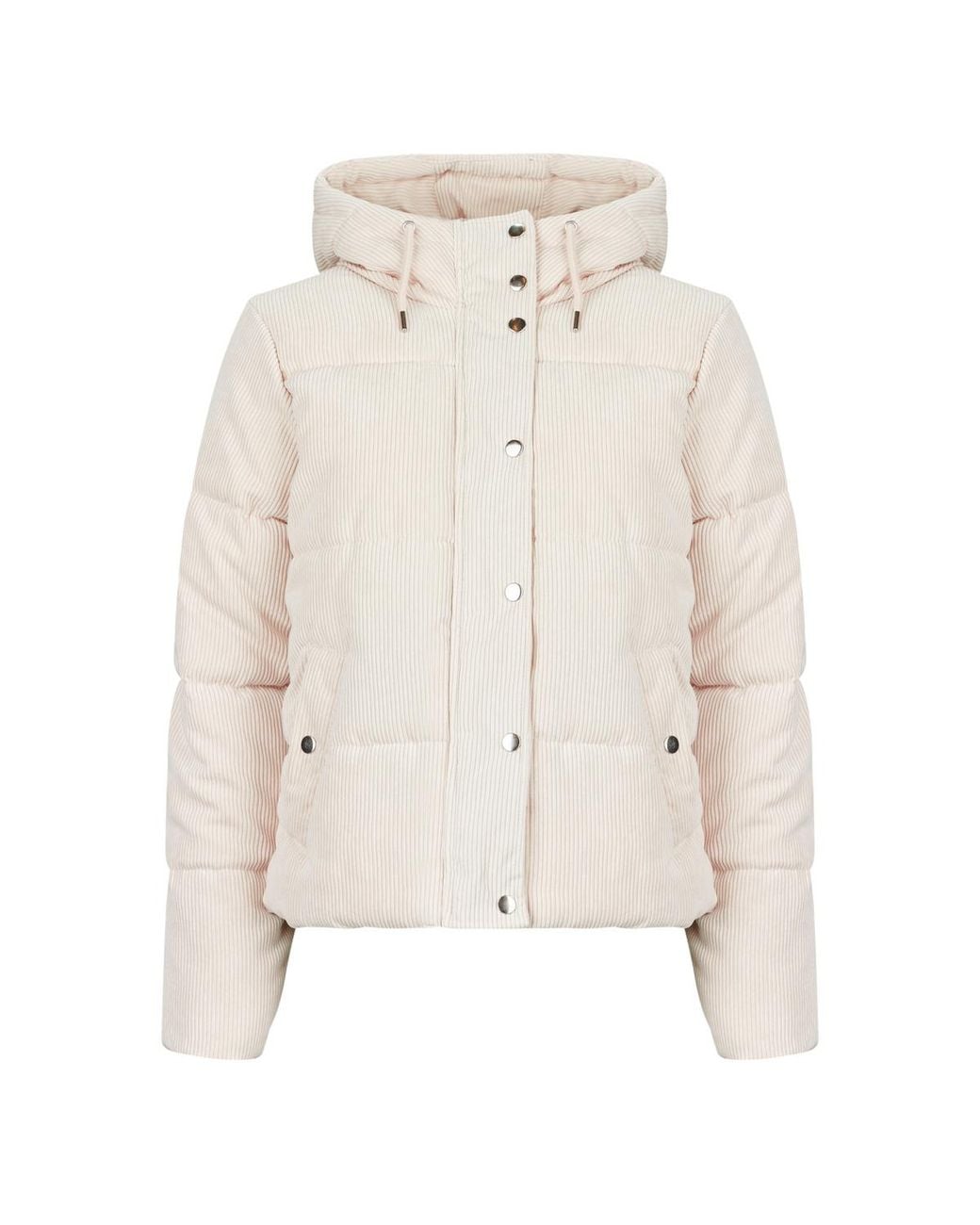 Jdy Natural Duffel Coats Vita Cord Short Hood Puffer