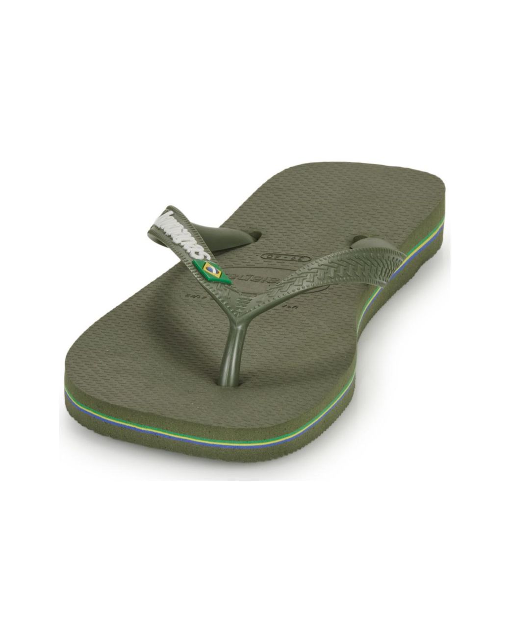 Havaianas Green Flip Flops / Sandals (shoes) Brasil Logo