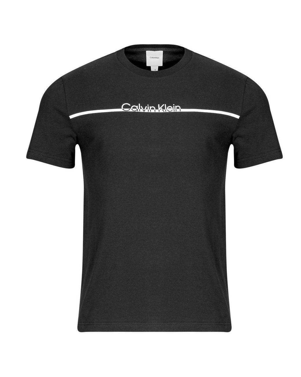 Calvin Klein Black T Shirt Split Line Logo T-shirt for men