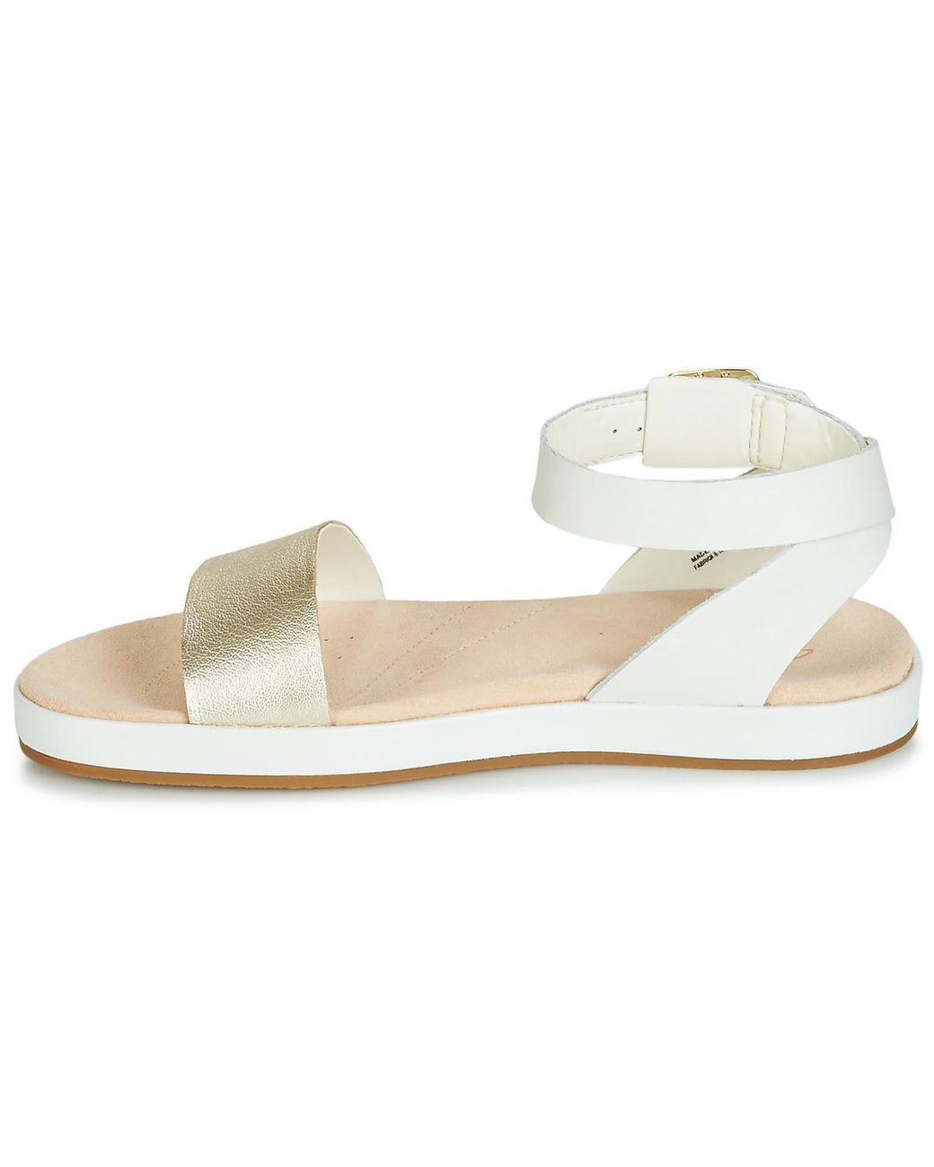 Clarks Leather Botanic Ivy Sandals in White - Save 42% | Lyst UK