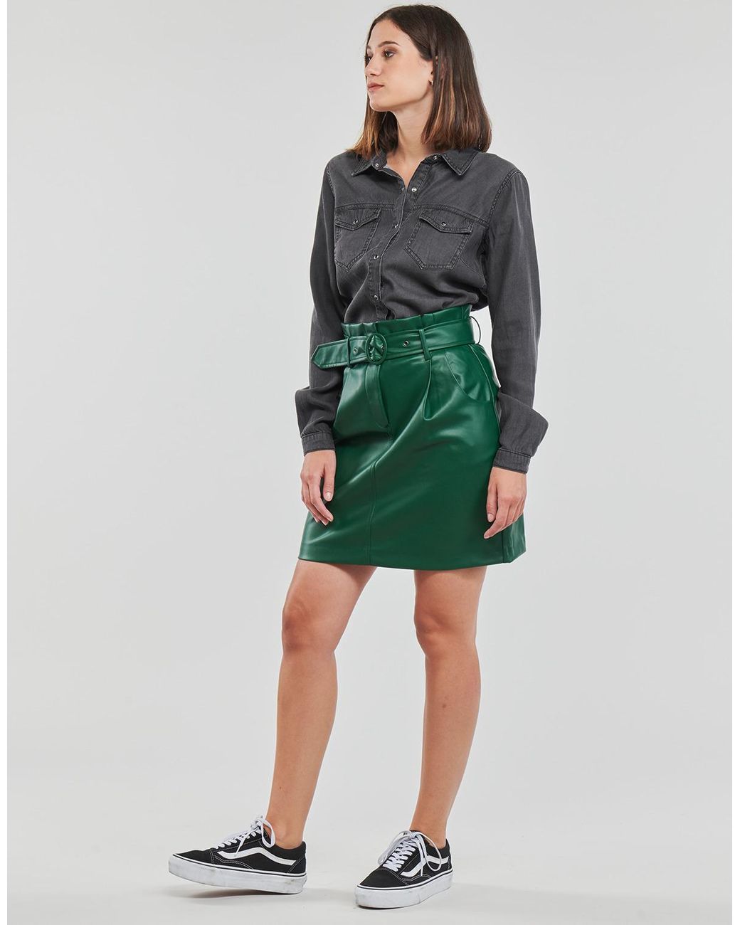 Vila Green Vichoosy Hw Coated Skirt Skirt