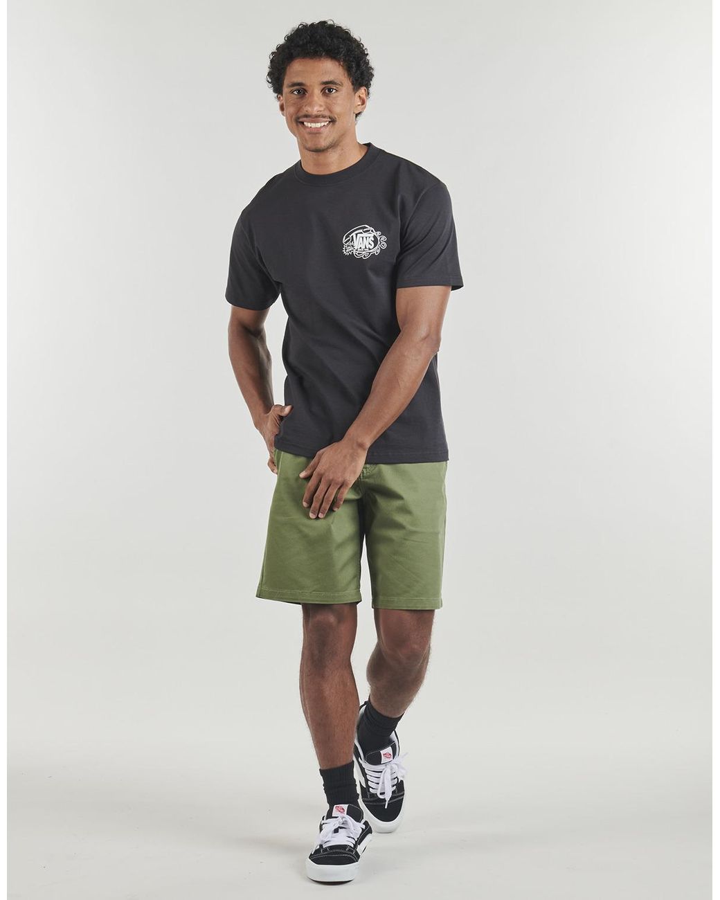 Vans Black T Shirt Hot Lines Ss Tee for men