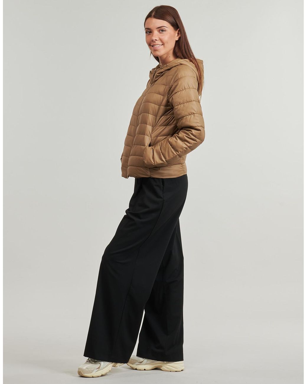 ONLY Brown Duffel Coats Onltahia Lw Quilted Hood