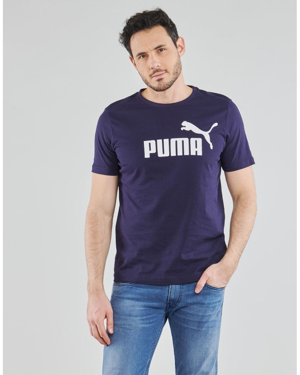 PUMA Blue Essential Tee T Shirt for men