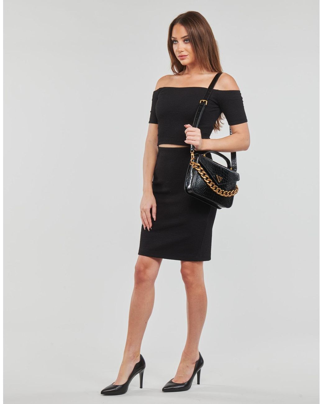 Guess Black Ss France Top Blouse