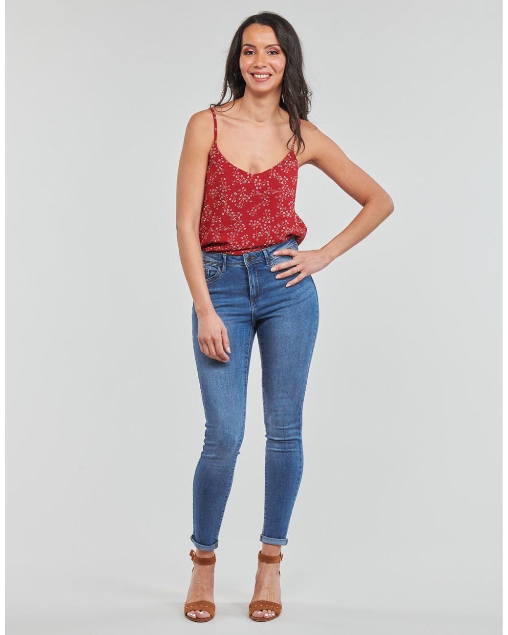Vero Moda Blue Vmtanya Skinny Jeans