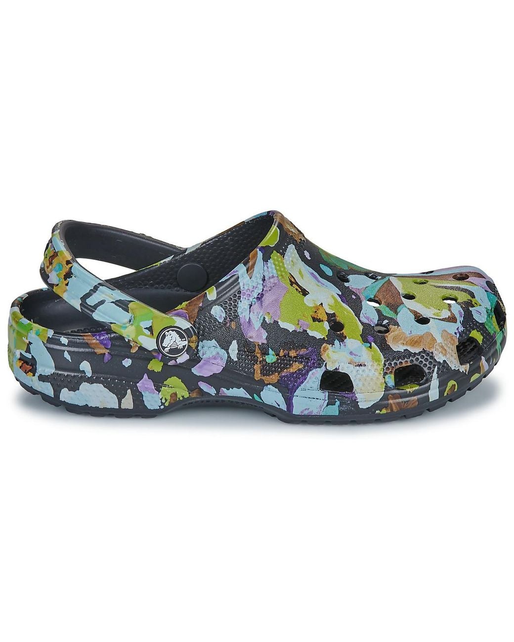 CROCSTM Blue Clogs (shoes) Classic Painted Floral Clog