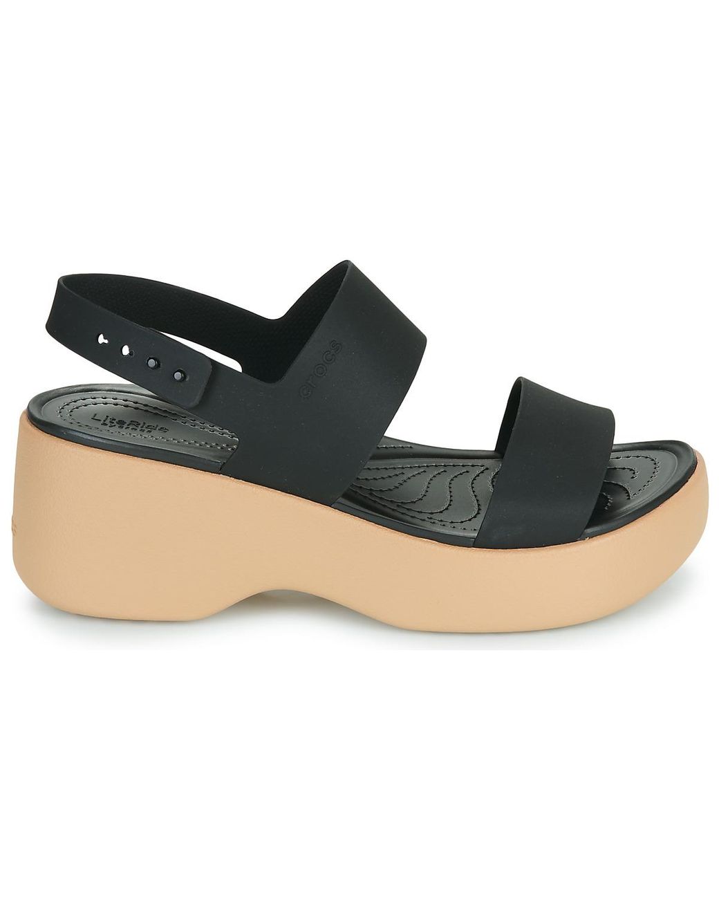 CROCSTM Black Flat Sandals Brooklyn Sky Sandal