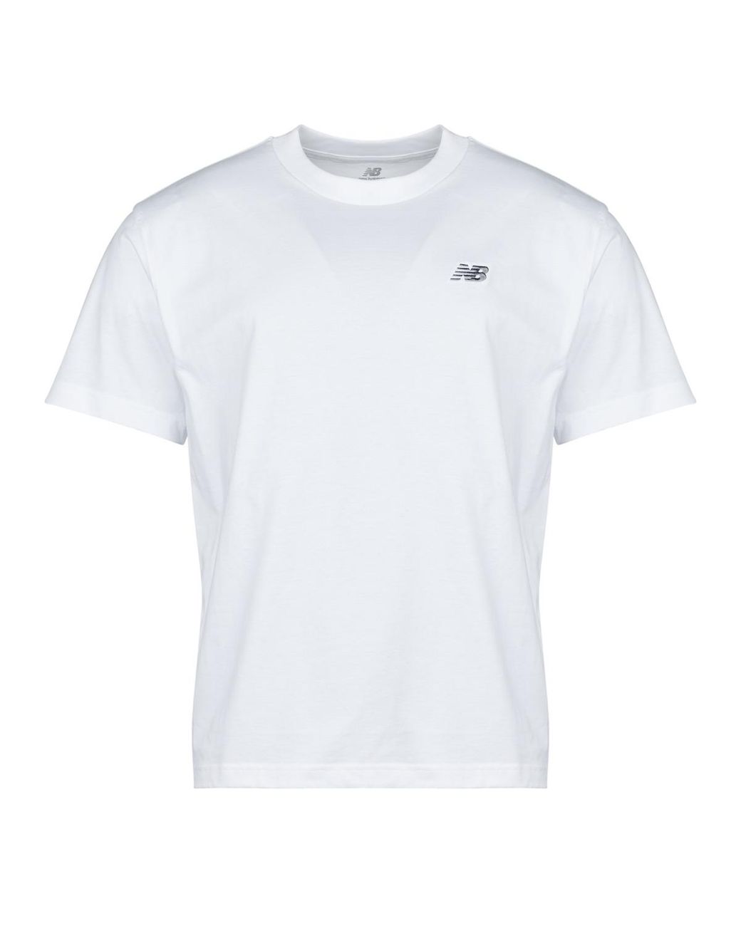 New Balance White T Shirt Sport Essentials Cotton T-shirt for men