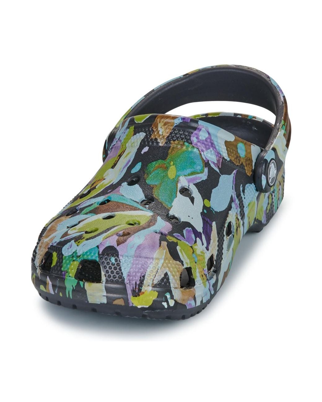 CROCSTM Blue Clogs (shoes) Classic Painted Floral Clog
