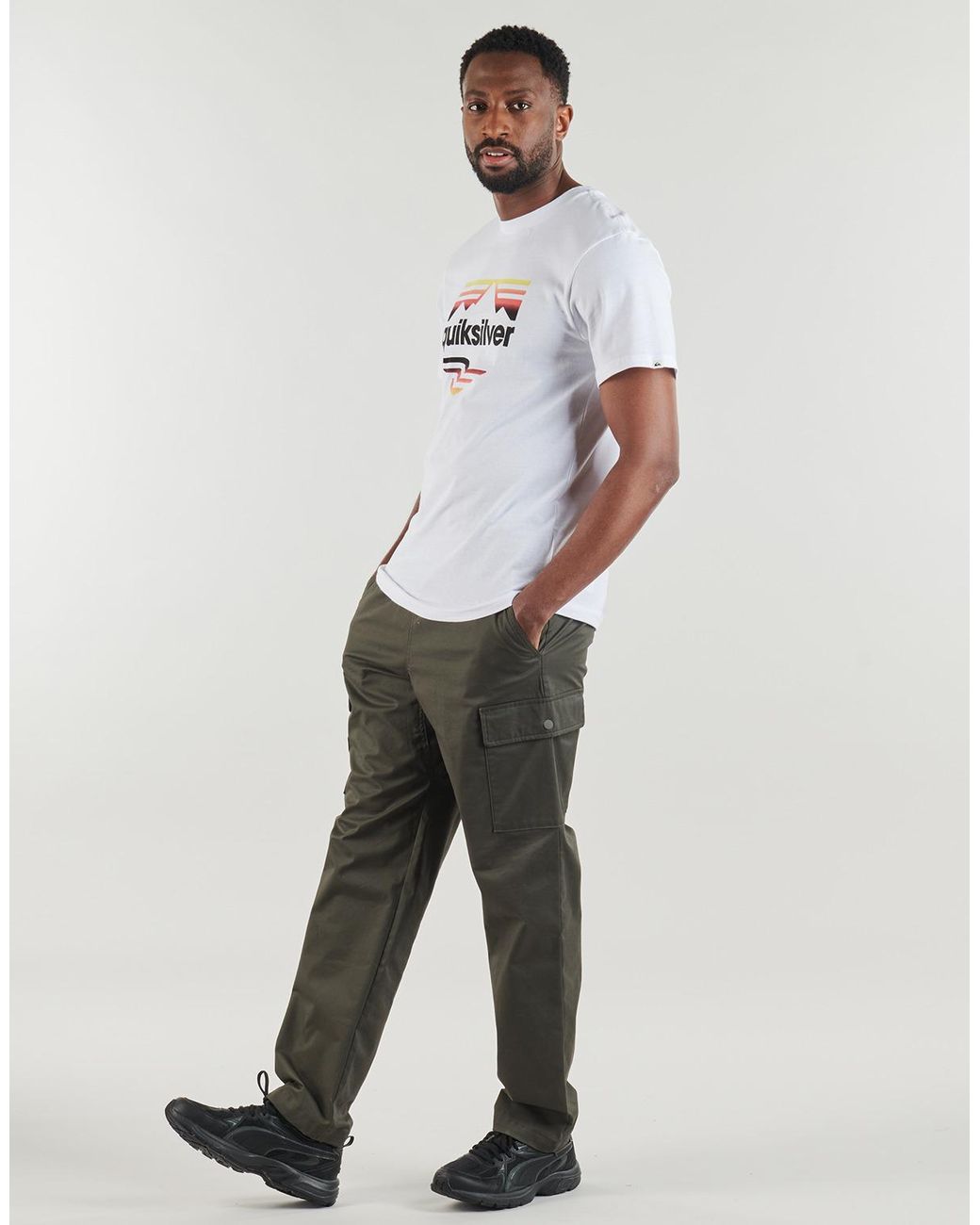 Quiksilver White T Shirt Ev Horizon Fade Ss for men