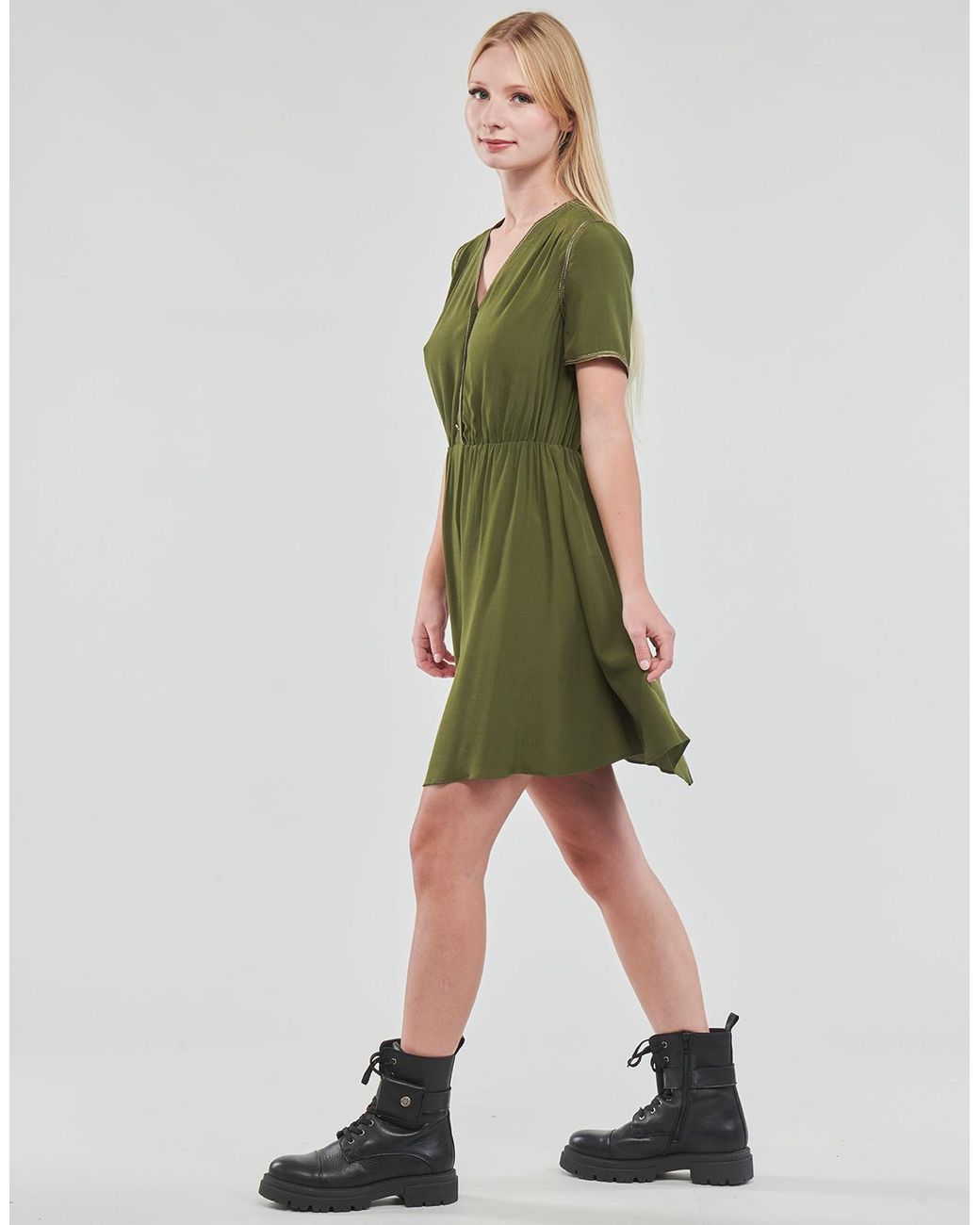Naf Naf Green Dress Kalin R1