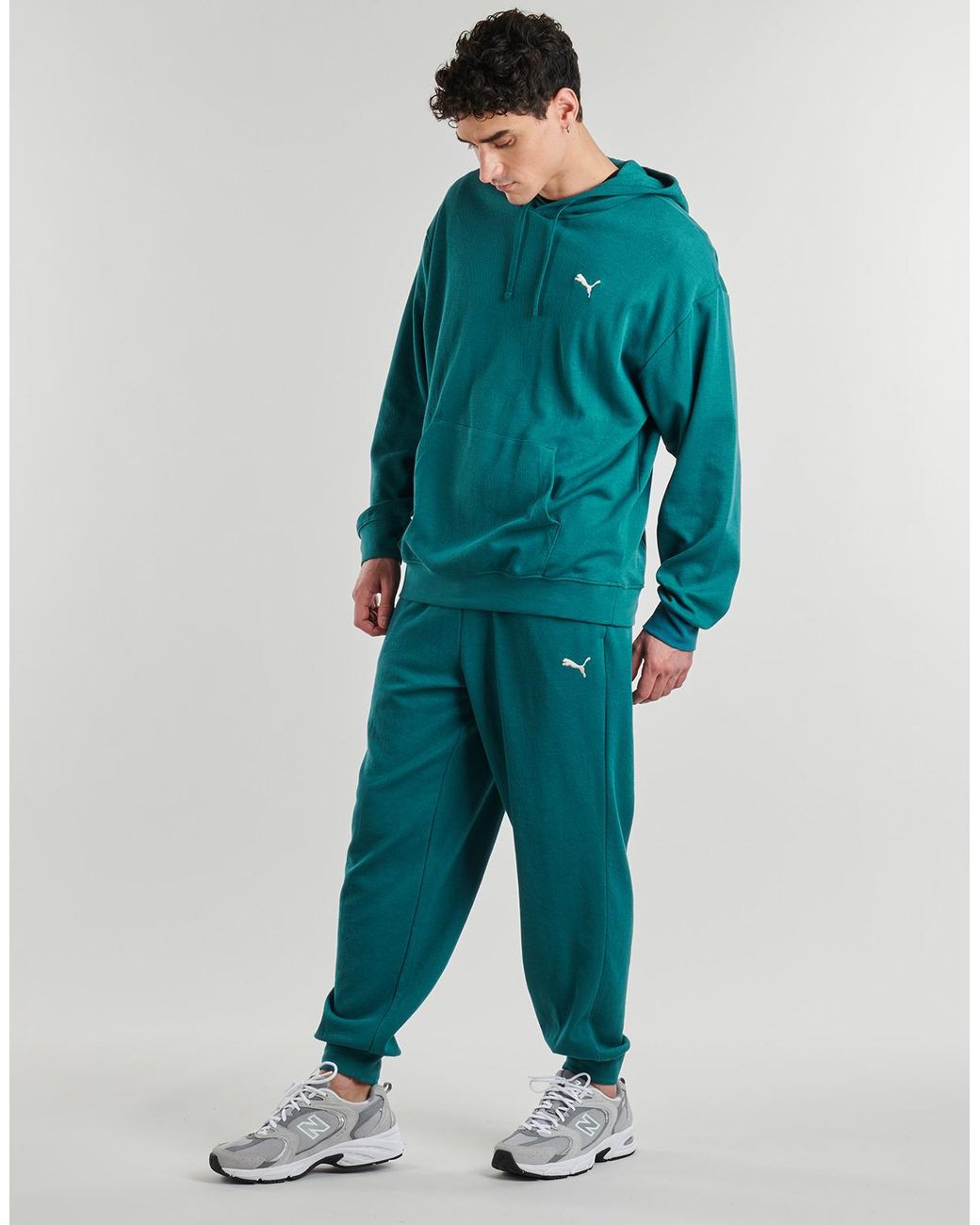 PUMA Green Tracksuit Bottoms Ess Elevated Sweatpants Tr Cl for men