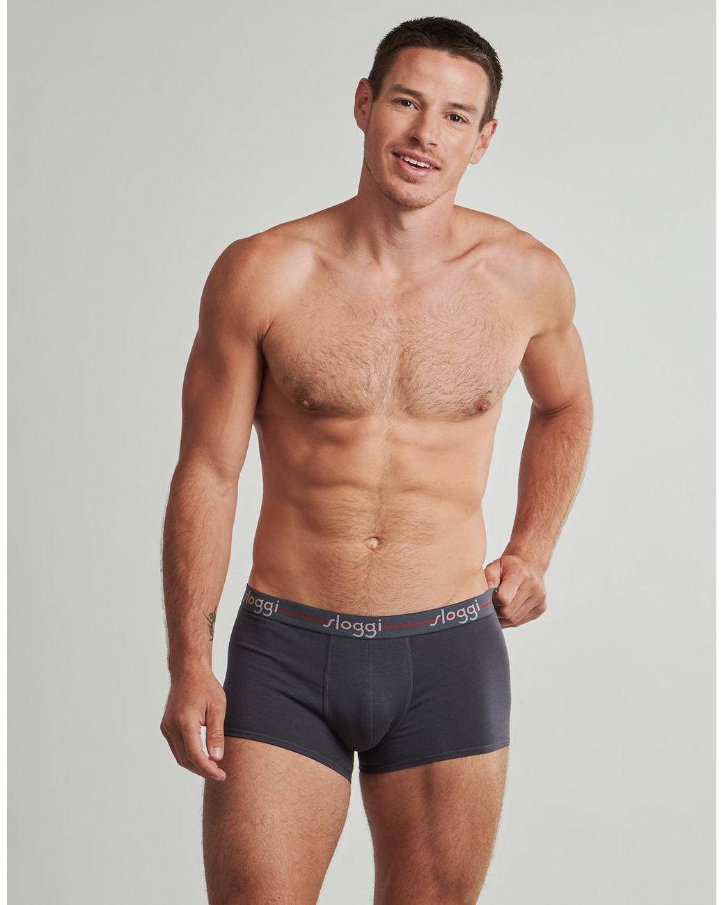 Sloggi Gray Boxer Shorts Start Hipster Pack De 2 for men